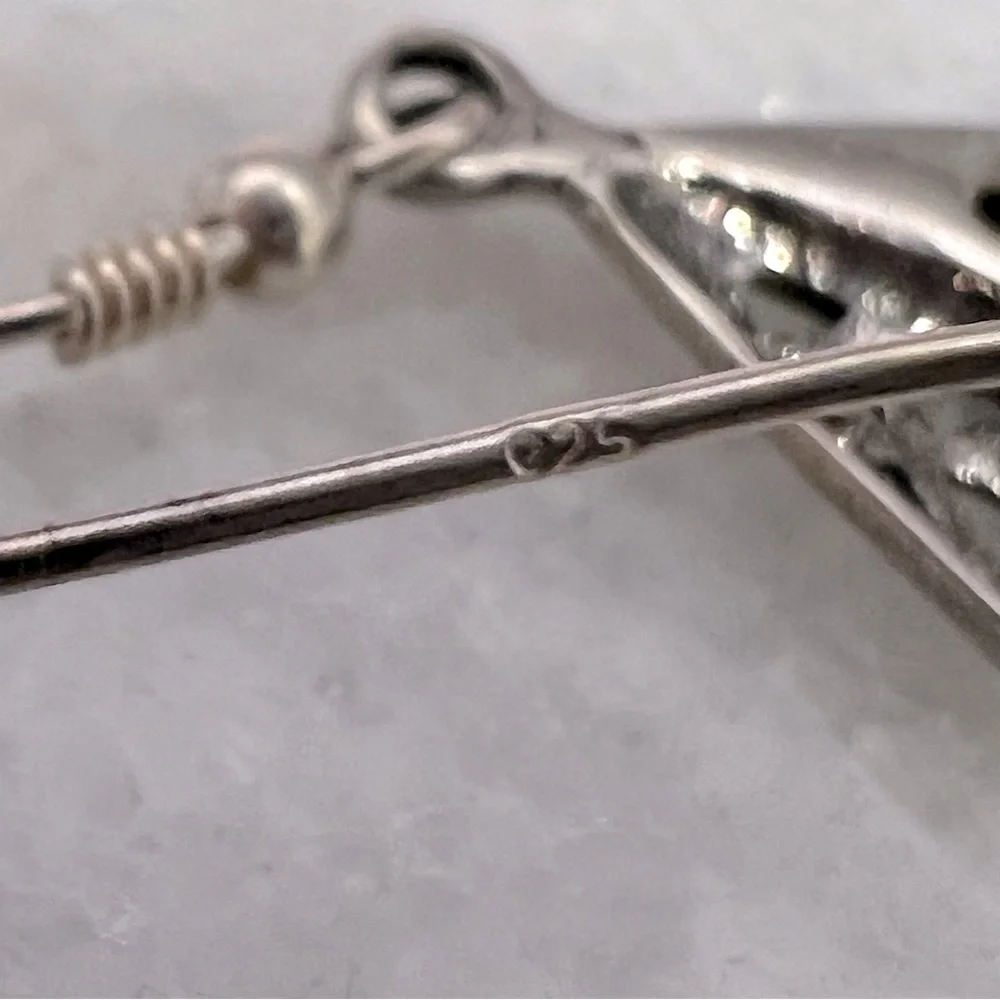 Abalone Shell Sterling Silver Dangle Earrings - Picture 10 of 11